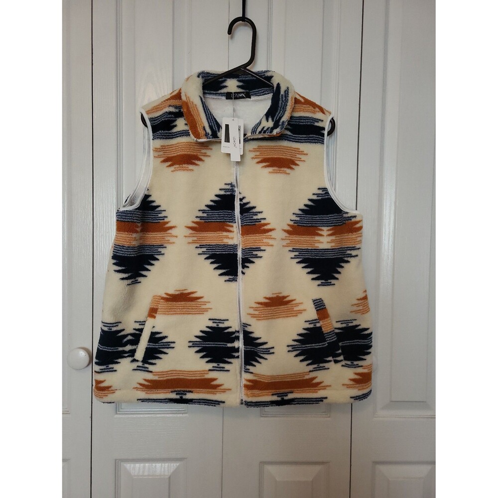 Women's Aztec Print Fleece Vest